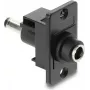 Panel-mount DC 5.5×2.1 mm socket to DC 5.5×2.1 mm plug, DELOCK 91116
