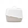 Covered cat litter box Savic Nestor Jumbo, plastic, 66.5×48.5×46.5 cm, Coffee/White
