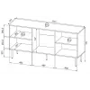 HOLE chest 152x42,5x74,5 cm white matt