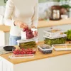 Food container rotho 1053201100 Rectangular 1.2 L transparent white, technopolymer, dishwasher-safe