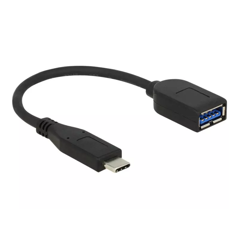 USB Cable DeLOCK USB 3.1 Gen 2 Type-C/Typ-A 0.1 m Black
