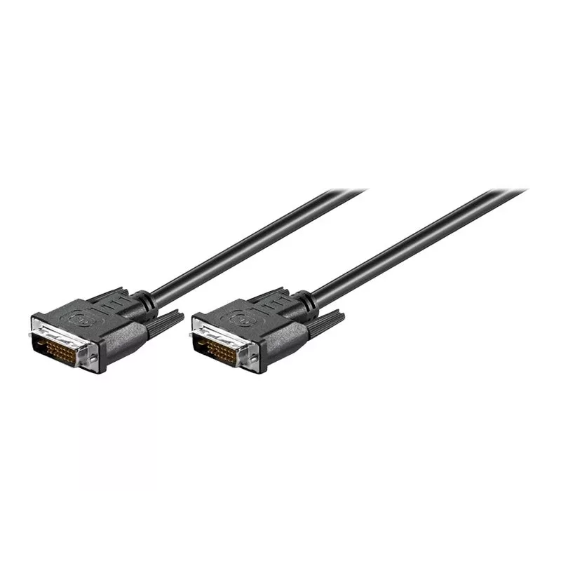 Wentronic Goobay DVI-D FullHD Cable Dual Link, Black, 1.8 m - DVI-D-Plug Dual-Link (24+1-Pin) > DVI-D-Plug Dual-Link (24+1-Pin) (93573)