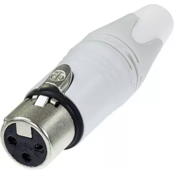 Neutrik NC3FXX-WT - XLR - Black - Stainless Steel - White - Bronze - polyamide - Polyoxymethylen (POM) - polyurethane - zinc - IP40 - 2,5 mm² - 1,5 V (NC3FXX-WT)