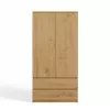 Topeshop SZAFA MALWA ART bedroom wardrobe/closet 5 shelves 2 door(s) Oak