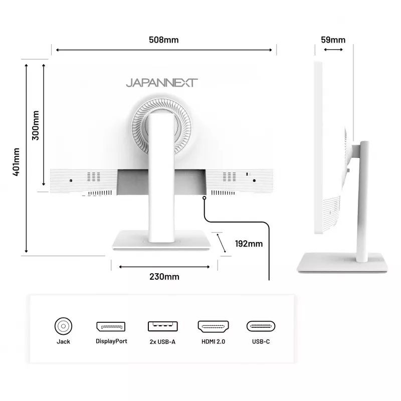 Japannext JN-IPS2152FHDR-T Display White