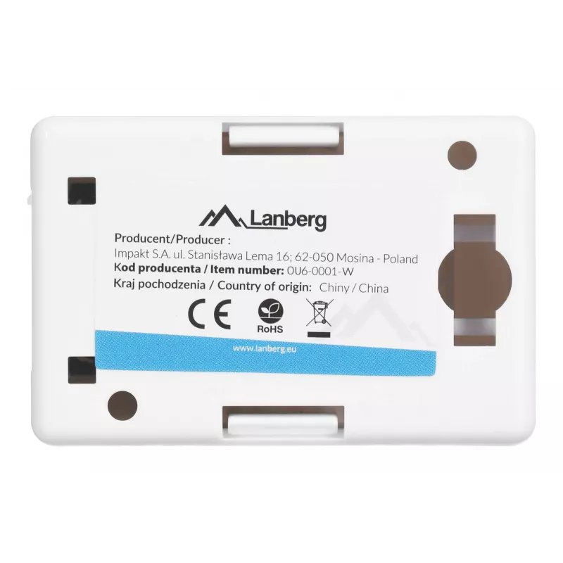 LANBERG outlet box RJ-45 OU6-0001-W, Cat6, white