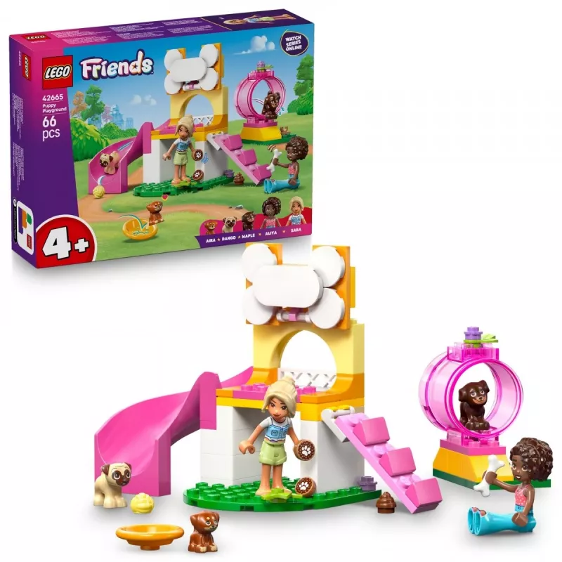 Construction toy LEGO Friends Puppy Playground set 42665, 66 pieces, 2 minifigures, age 4+