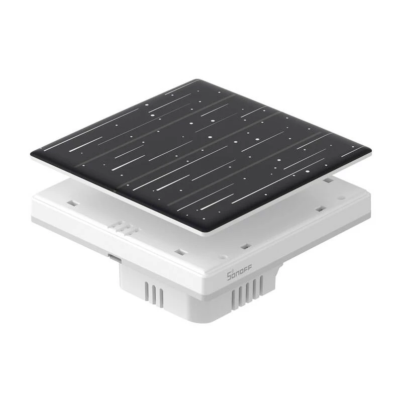 Decorative cover Sonoff T5-4C-86-star for touch switch — model T5-4C-86-star, wall plate for 86×86 mm mounting