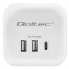 Power strip QOLTEC 52548 with 3×AC sockets and USB port