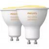 LED GU10 lamp twin pack with Hue Bridge – Philips Hue White Ambiance, replaces 35W