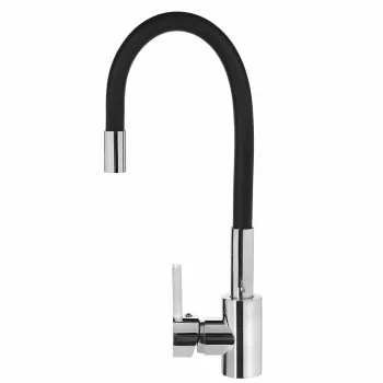 Kitchen faucet PYRAMIS 090919638 Black Chrome — single-lever, swivel spout, 23 cm reach, 41 cm height