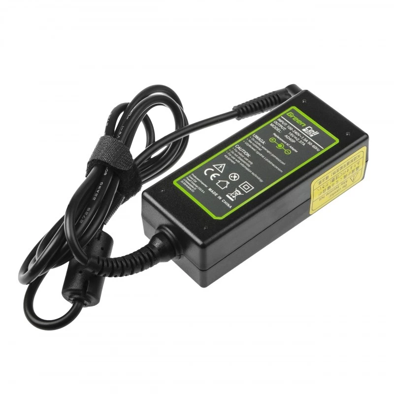 Power adapter Green Cell AD40P 45W for laptops, 19V 2.37A, AC-to-DC, 100–240V input, black