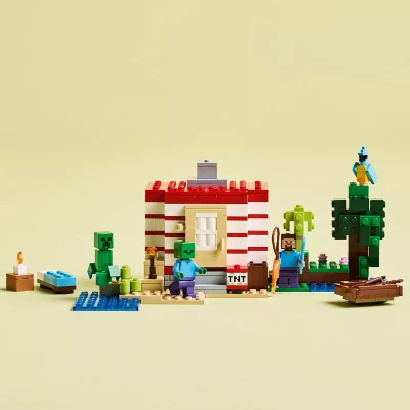 Construction toy LEGO Minecraft set 21275 TNT Jungle House, 287 pieces, 2 minifigures, age 8+