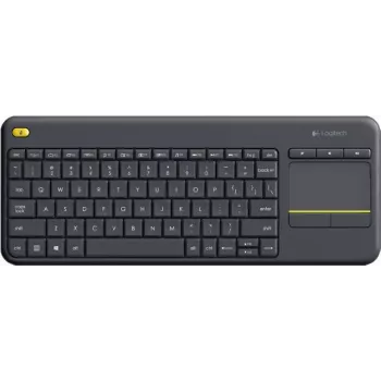 Logitech K400 Plus Tv - Mini - Wireless - RF Wireless - QWERTY - Black