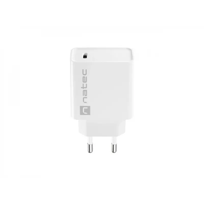 Indoor USB-C Fast Charger NATEC RIBERA 12V 20W Quick Charge 3.0 White
