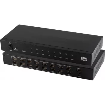 shiverpeaks ®-PROFESSIONAL--HDMI distributor 1x16, Metal, 4K30Hz, black (SP05-03016)