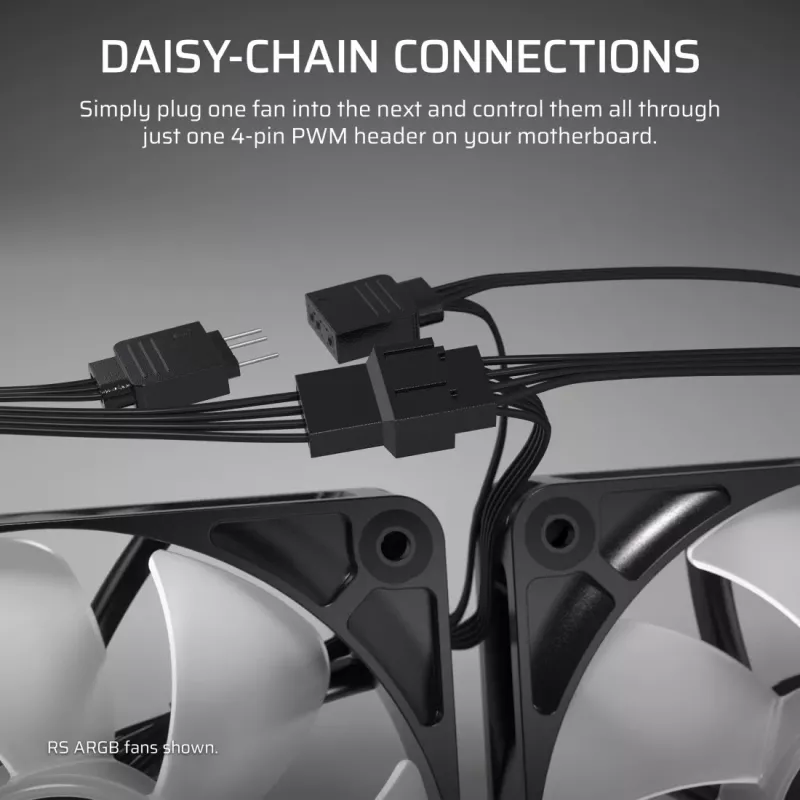 Fan Corsair RS140 14 cm Black 330-1700 RPM 0.11-3.46 mmH2O