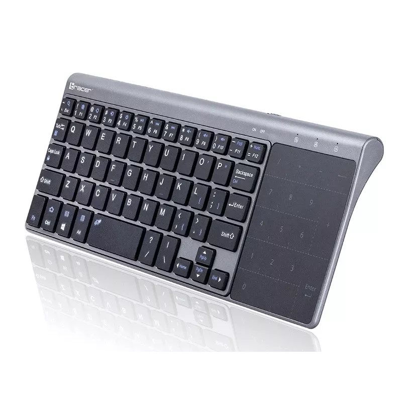 Wireless RF Full-size Keyboard TRACER TRAKLA46934, QWERTY English, 2.4 GHz Nano Receiver, Membrane, Black/Grey