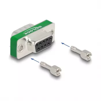 DeLOCK RF/EMI Interference Suppression Filter D-Sub 9 pin male to female Gold Plated