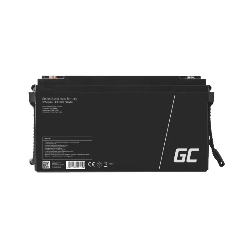 Battery Green Cell AGM28 industrial rechargeable Sealed Lead Acid (VRLA) 12 V 65000 mAh, 1 pc, 20 kg