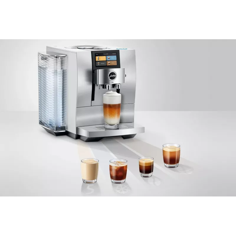 Fully‑automatic espresso machine JURA Z10 (EB) — 2.4 L water tank, built‑in grinder, 1450 W, aluminium/white