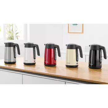Electric kettle Bosch TWK7L464 — 1.7 L capacity, 2400 W, red, plastic housing