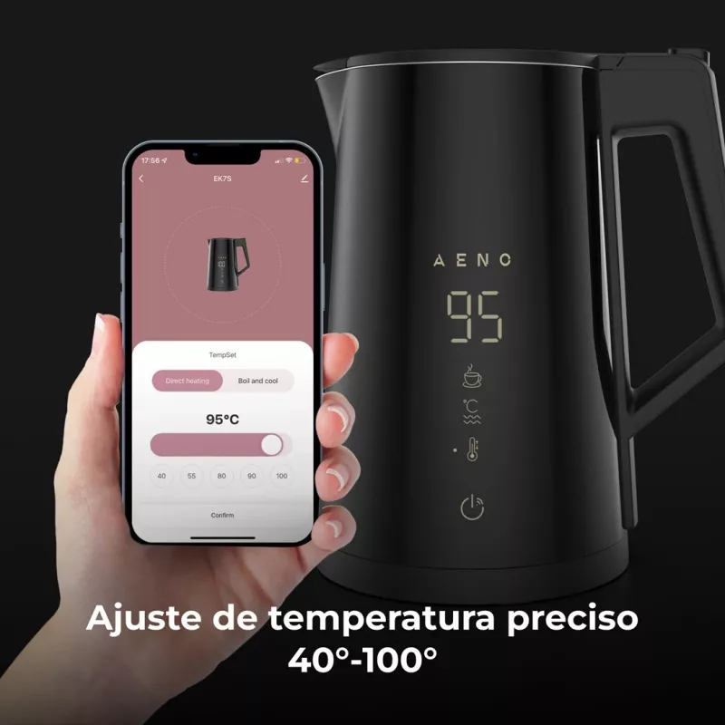 AENO EK7S electric kettle 1.7 L 2200 W Black