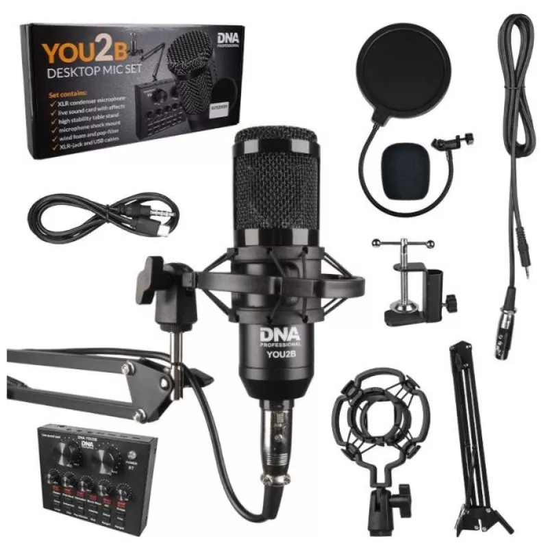 Microphone Kit Bitmat DNA YOU2B — microphone, audio interface, stand and cables
