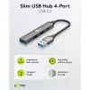 Goobay Slim 4-Port USB-Hub, USB-A auf USB-C™/USB-A, USB 3.2 (74458)