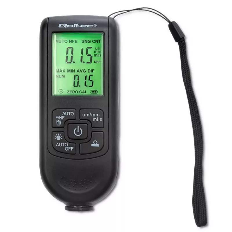 Qoltec Paint Thickness Gauge with LCD Display | 0~2000um