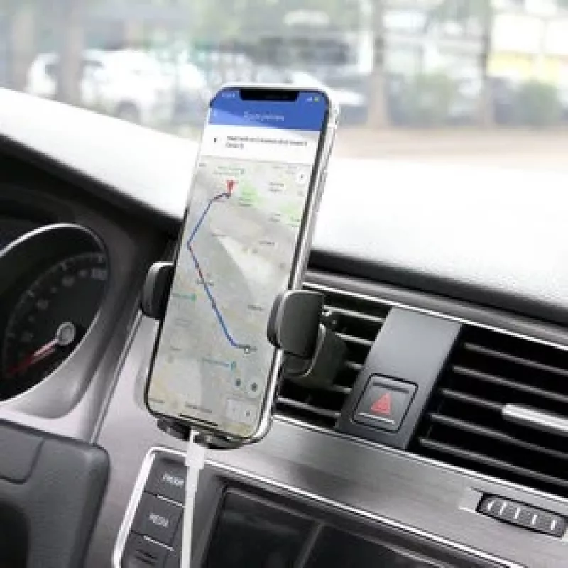 Phone holder Aukey HD-C48 adjustable 360° for smartphones and small tablets, clamp mount, rotatable arm