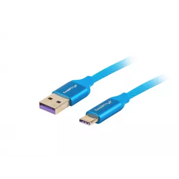 USB 2.0 cable LANBERG CA-USBO-21CU-0010-BL — USB A to USB C, 1 m, blue