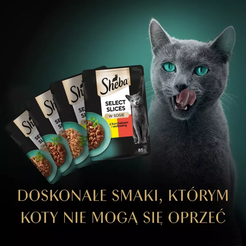 Sheba Selection in Sauce Juicy Flavours Wet Cat Food, 12 x 85 g
