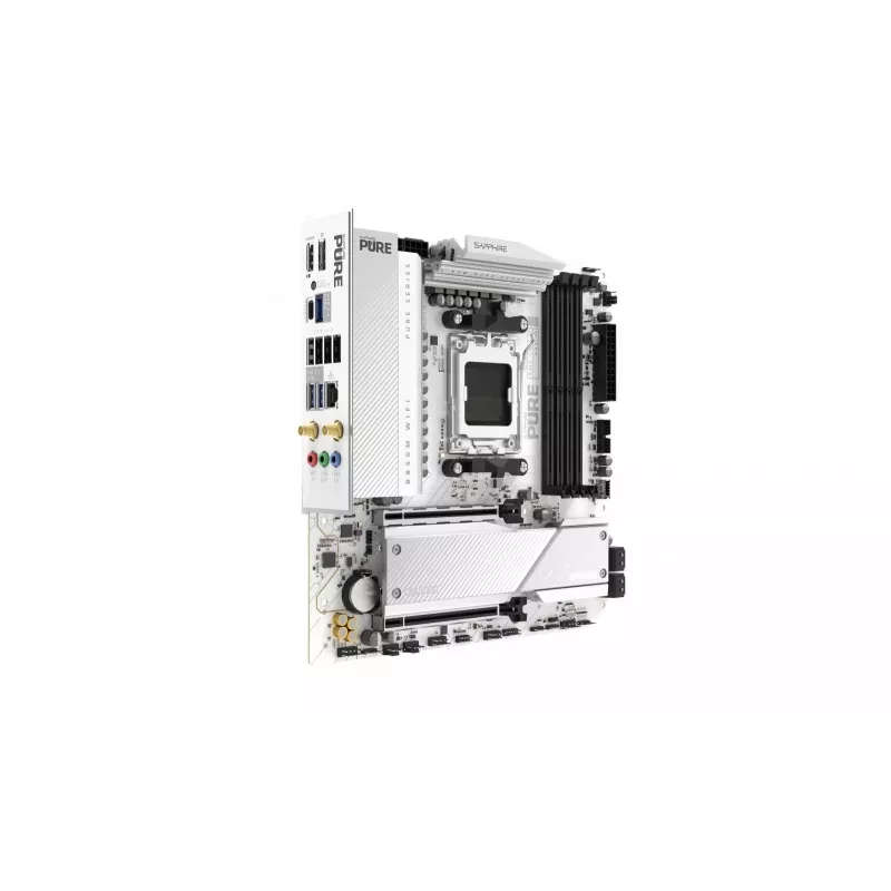 Motherboard Sapphire PURE B850M WIFI Micro ATX — AMD B850, Socket AM5, DDR5 up to 8000 MHz, 4 DIMM, Wi‑Fi 6, 2.5Gb LAN, 2× M.2, PCIe 5.0 x16