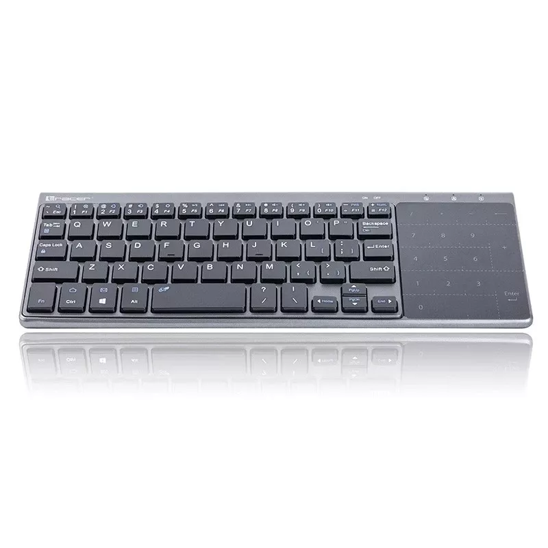 Wireless RF Full-size Keyboard TRACER TRAKLA46934, QWERTY English, 2.4 GHz Nano Receiver, Membrane, Black/Grey