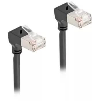 DeLOCK RJ45 Network Cable Cat.6A S/FTP Slim 90° Downwards 5m Black