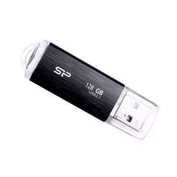 USB flash drive Silicon Power 128 GB USB Type-A 3.2 Gen 1 Blaze B02, Plastic cap, Key ring, Black