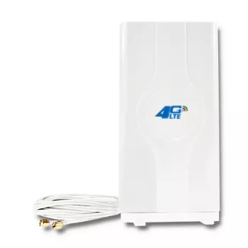 Omni-directional antenna QOLTEC 57013, 0.6–2.7 GHz, 30 dBi, vertical polarization, 50 Ω, white ABS housing