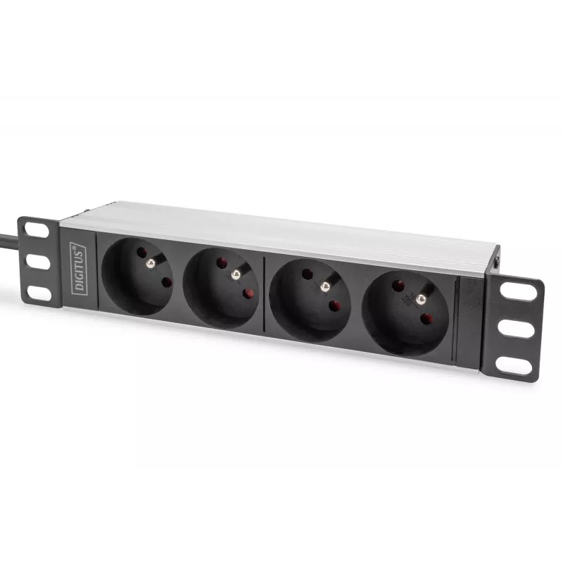 Digitus 10 inch socket strip aluminum profile 4-way CEE 7/5 sockets 1U