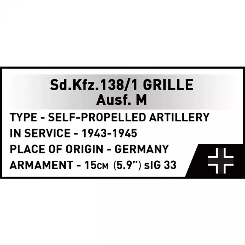 Construction model kit Cobi SD.KFZ.138/1 Grille, 720 pieces, display model