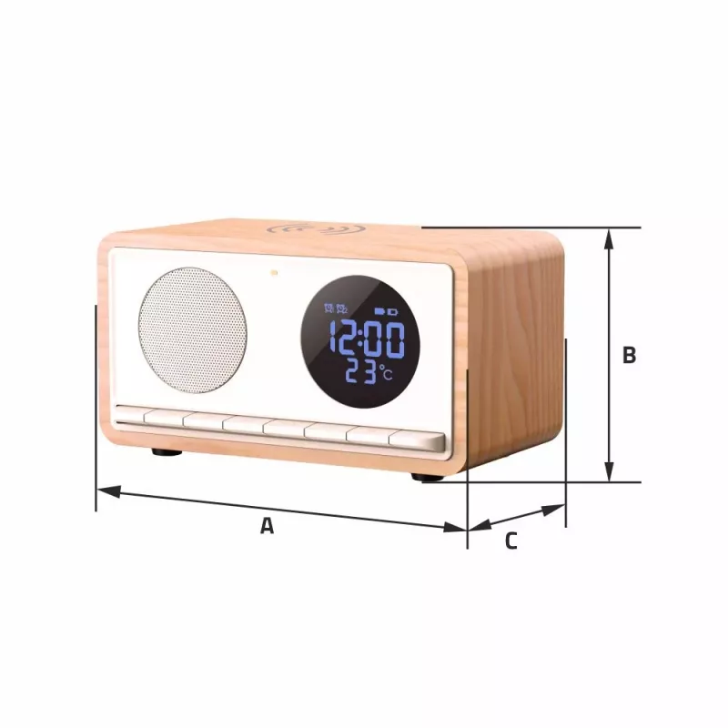 MANTA RDI912W Rimini clock radio, Bluetooth and wireless charging, white