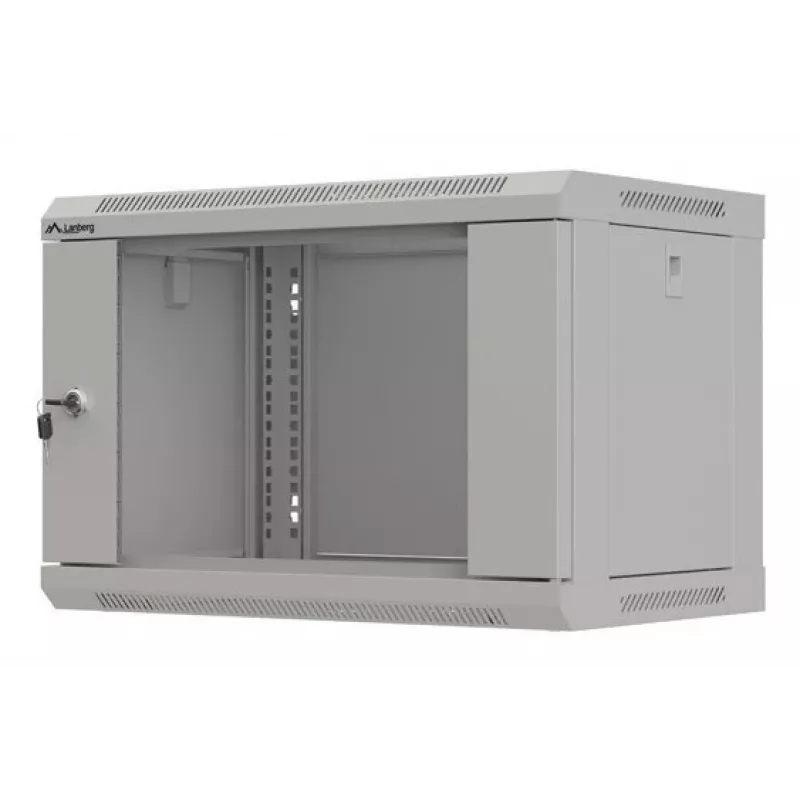 Rack mounting cabinet LANBERG WF03-5306-10S 19 inch 6U grey with glass door
