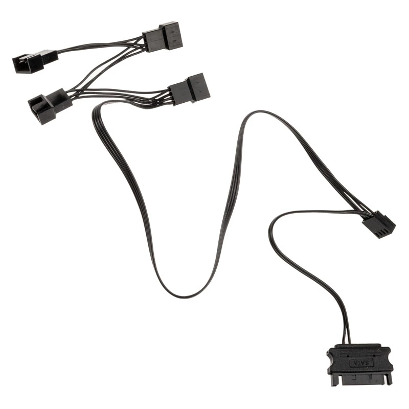 Fan splitter cable Kolink 1-to-4 PWM 35 cm, 4-pin PWM to 4×4-pin PWM + SATA