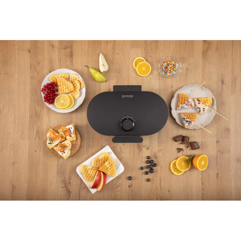 Waffle maker GORENJE WM1200B black, 1200 W