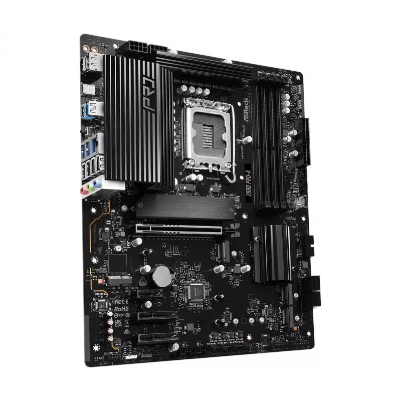 Motherboard ASRock Z890 Pro-A ATX — Intel Z890 chipset, LGA 1851, DDR5, 4x DIMM, 256GB, 2.5Gb LAN, PCIe Gen5