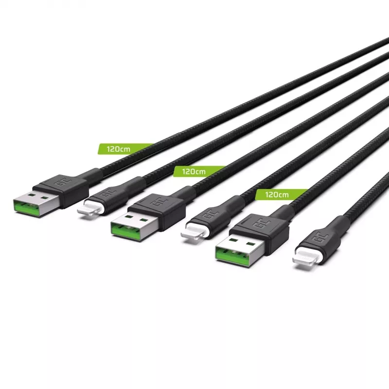 Lightning Cable Green Cell KABGCSET05 1.2m Black