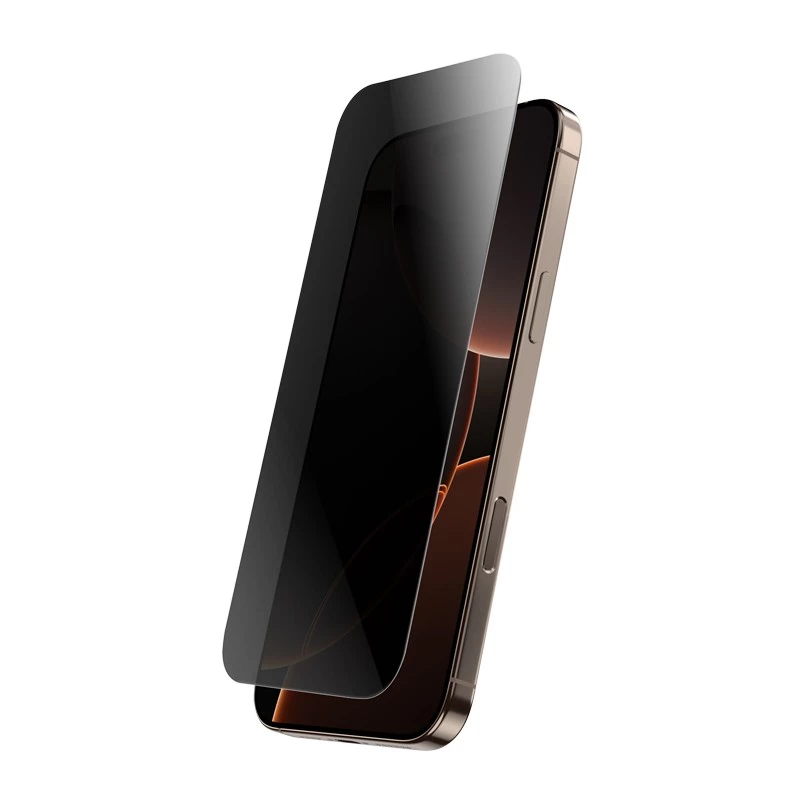 Tempered privacy glass Crong for iPhone 16 Pro Max — anti-glare, scratch-resistant