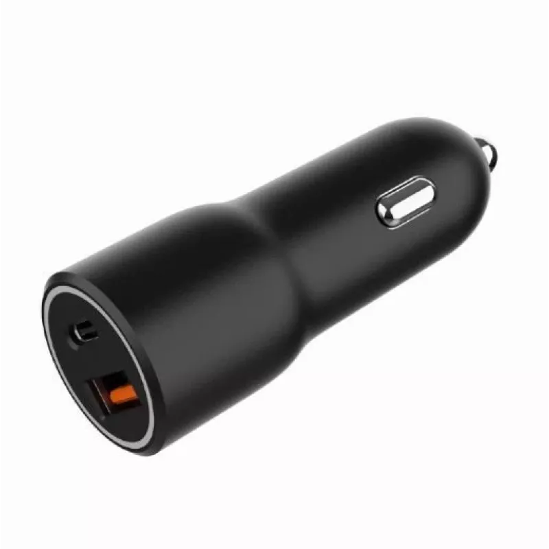 Car mobile device charger Gembird TA-UC-AC2PDQC38-CAR-01, USB-C, 38W, 12–24V, black