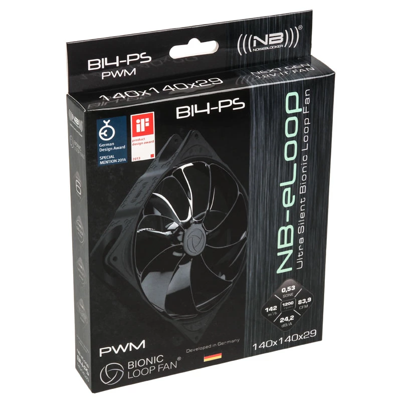 NOISEBLOCKER B14-PS-BL 140mm Case Fan
