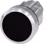 Siemens Drucktaster Frontring Metall, Hochglanz, Betätiger flach Schwarz SIRIUS ACT 3SU1050-0AB10-0AA0 1 St. (3SU1050-0AB10-0AA0)